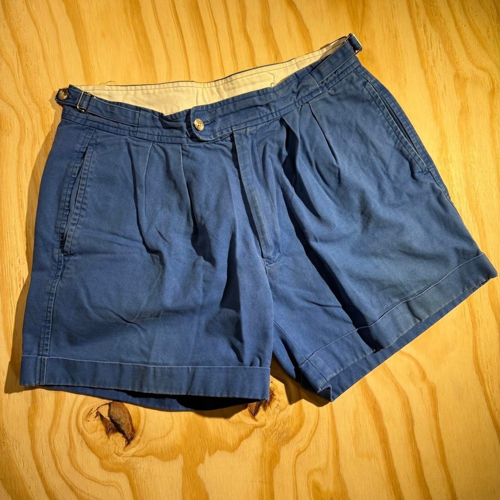 Vintage Izod Lacoste blue cotton shorts size 34